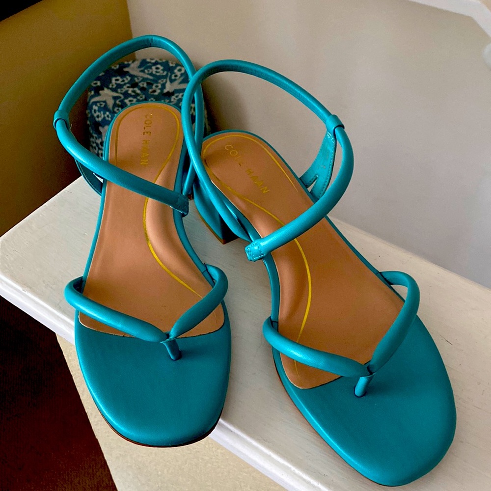 Cole Haan Sandal, Calli Thong Sandal, Turquoise,  Newer.